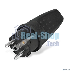 Вилка прямая c заземлением каучук 16А 250В IP44 (602227) UNIVersal