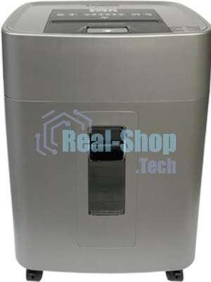 Шредер Office Kit SA375 серый/черный с автоподачей (секр.P-4) фрагменты 375лист. 42лтр. скрепки скобы пл.карты CD