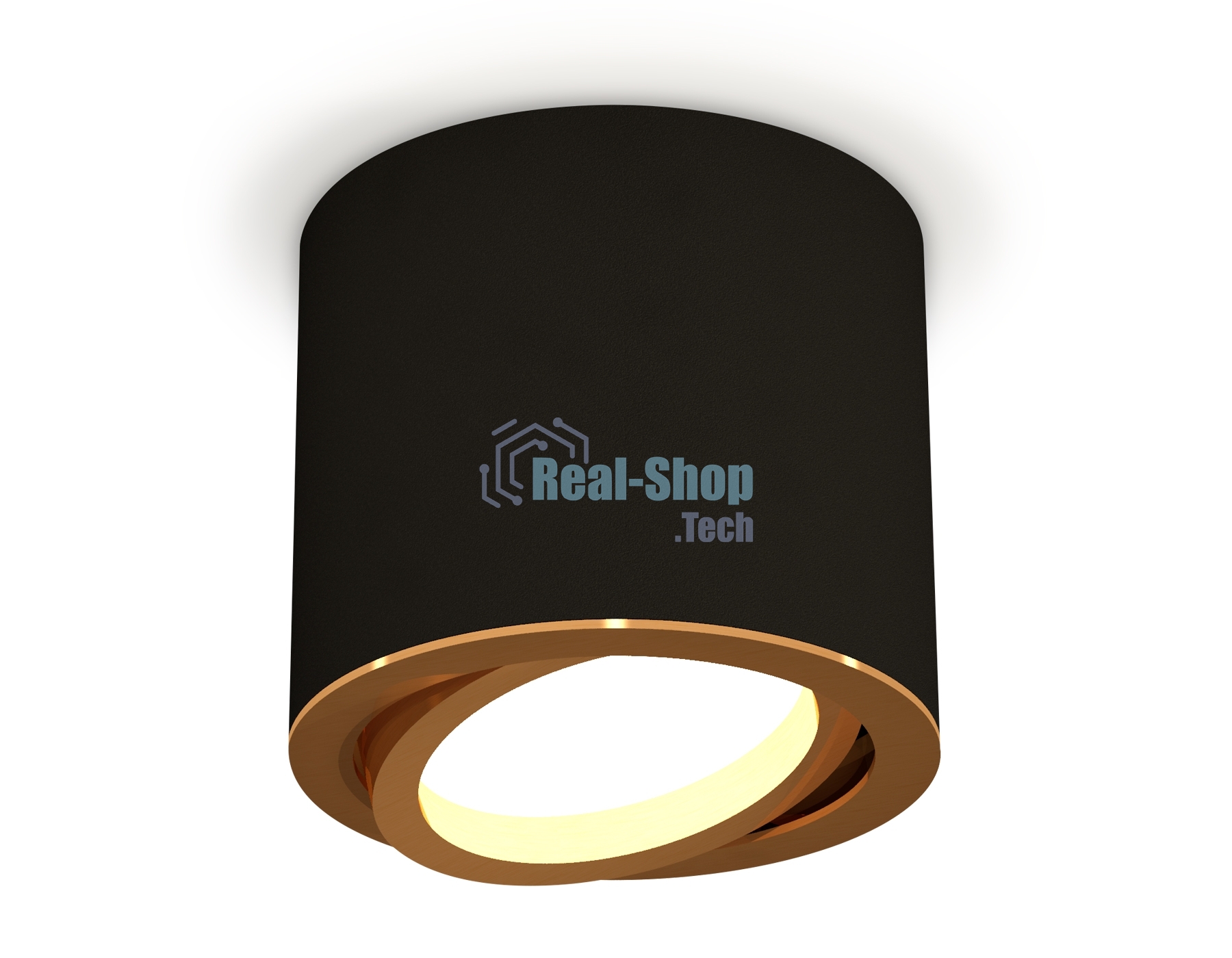 Светильник Ambrella Light XS7402003 SBK/PYG черный песок/золото желтое полированное MR16 GU5.3 (C7402, N7004)