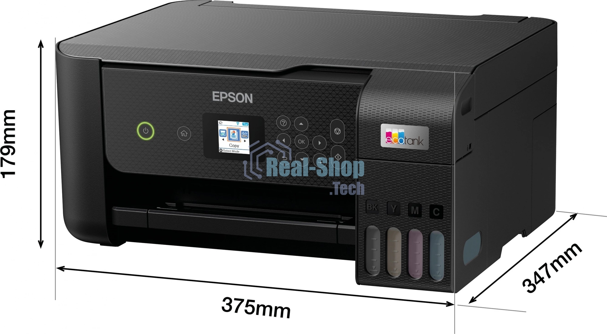 МФУ струйное Epson L3260 (C11CJ66409/C11CJ66507/C11CJ66511/C11CJ66414/C11CK58507), A4, цветной, печ. до 33 стр/мин. (ч/б) до 15 стр/мин. (цвет), 1440 x 5760 dpi (печать) 1200x2400dpi (скан.), USB, Wi-Fi, Air Print, Mopria