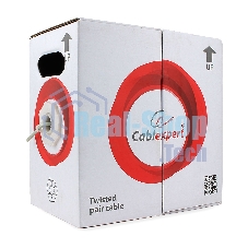 Кабель Cablexpert, UTP5e, 4 пары, 0.51 мм, CCA, однож., 100 м, серый