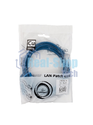 Патч-корд медный UTP Cablexpert PP10-1.5M/B cat.5e, 1.5м, литой, многожильный, синий