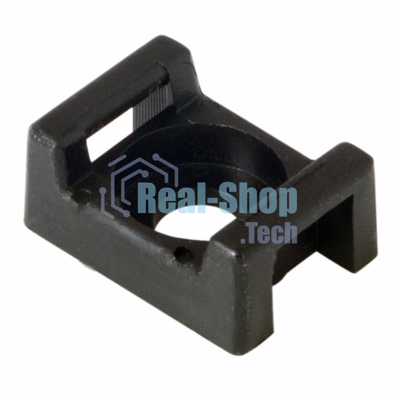 Площадка для крепления стяжки Rexant (ПС-2) 22x16 мм, черная, упаковка 10 шт.