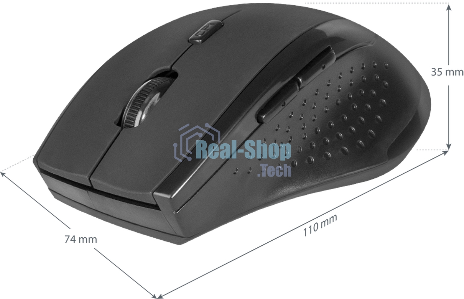 Мышь беспроводная Defender Accura MM-365 черный, 1600 dpi, радиоканал, USB, кнопки - 6