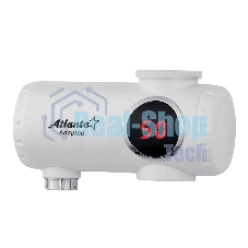 Водонагреватель Atlanta, ATH-7425 белый, проточный 2000Вт, Мгновенный нагрев потока в диапазоне 30-85 °C, Автоматическое гидравлическое управление, Защита от сухого включения ТЭНа, Работает в водопроводных сетях с давлением от 0,05 до 0,5 МPa, защита от п