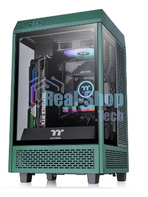 Компьютерный корпус Thermaltake The Tower 100 Racing Green без БП miniITX 1x120мм 3x140мм 2xUSB 3.0 audio bott PSU