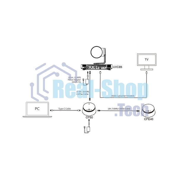Аудиовидеосистема Yealink UVC85-BYOD-200 Room System for Large Rooms/UVC85+CP50/2-year AMS 1106896
