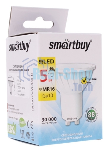 Светодиодная лампа Smartbuy Gu10-03W/3000