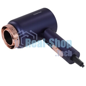 Фен Centek CT-2202 синий, 1600 Вт, компактный, ионизация