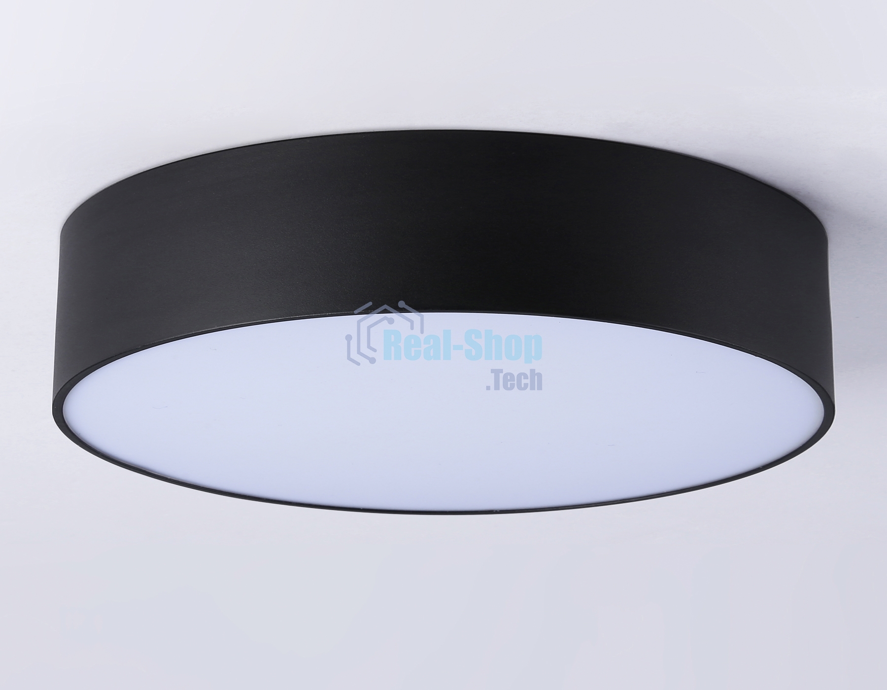 Потолочный светодиодный светильник Ambrella light FV5525 BK черный LED 35W 3000K D300*58 (Без ПДУ)