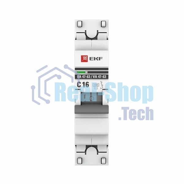 Выключатель автоматический EKF mcb4763-1-16C-pro 1P 16А (C) 4,5kA ВА 47-63 EKF PROxima