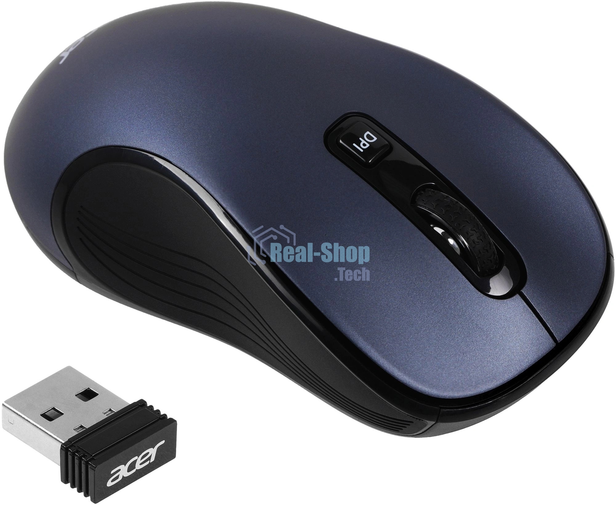 Мышь беспроводная Acer OMR306 черный/серый, 1600 dpi, радиоканал, USB, кнопки - 6