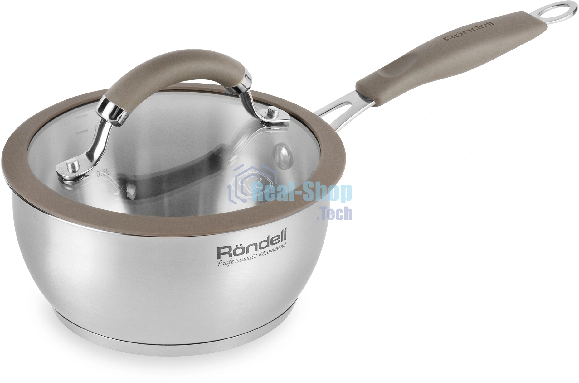 Набор посуды Rondell RDS-756 Balance 8 предм. 3 кастрюли 18-20-24 см и ковш 16 см/.нерж.сталь