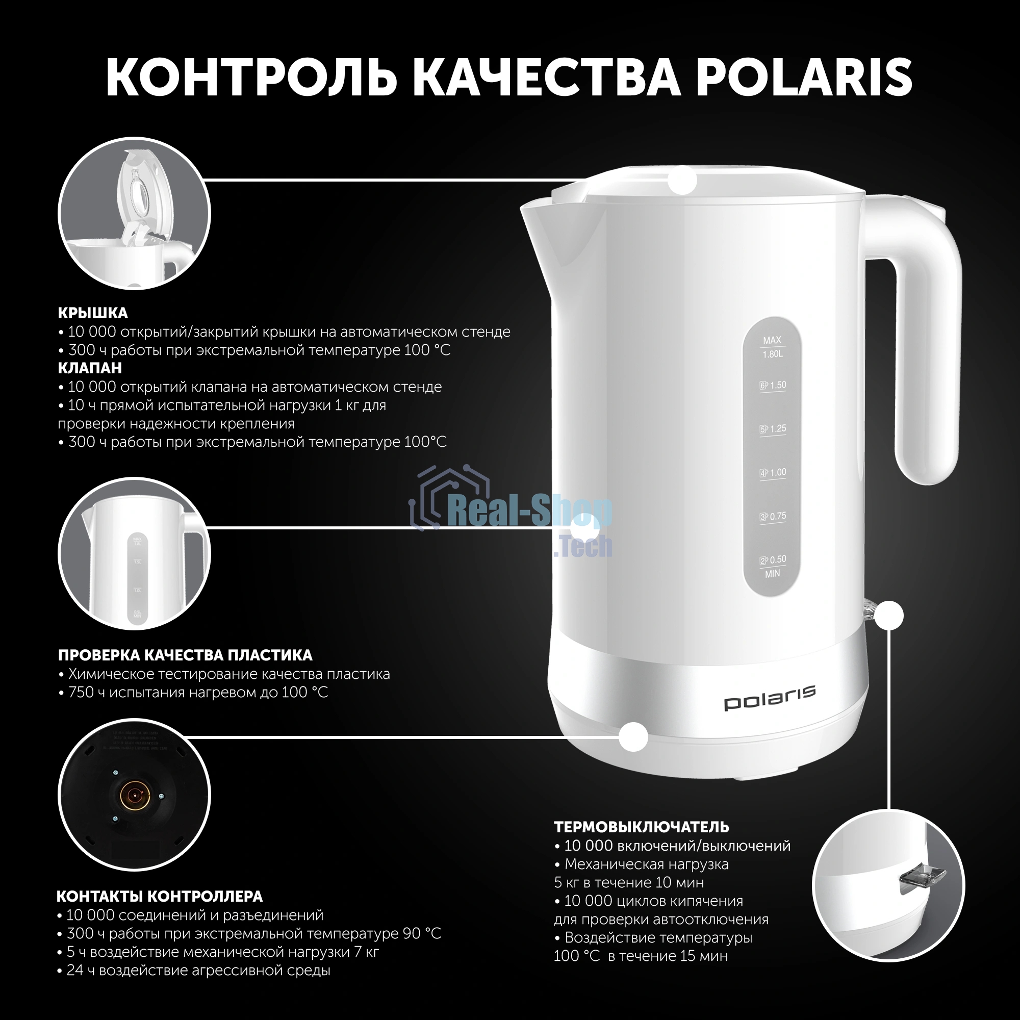 Чайник электрический Polaris PWK 1803C Water Way Pro