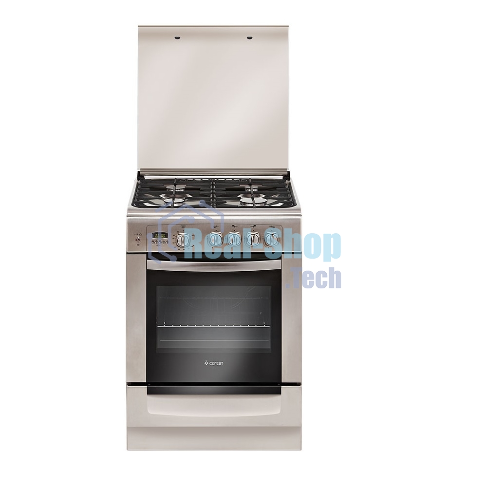 Плита газовая Gefest ПГ 6100-04 0004 серебристый, конфорок 4 шт, духовка 52 л, 60 см x 85 см x 60 см