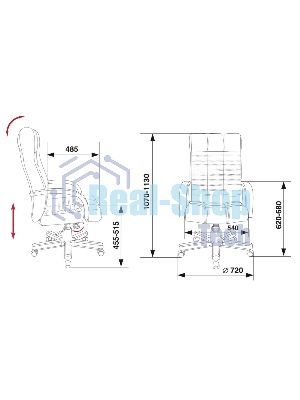 Кресло Бюрократ KB-10/WALNUT черный, экокожа