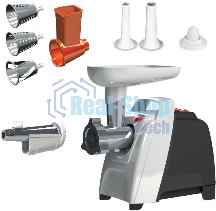 Мясорубка электрическая Аксион М61.02 Черно-серебристый мощность 2000 Вт