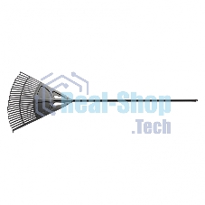 Грабли веерные пластиковые Palisad, 620х1750 мм, 27 плоских зубьев, алюминиевый черенок,