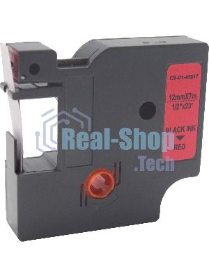 Картридж ленточный Cactus CS-D1-45017 45017 черный/красный для Dymo LM 160, 210D, 280, PnP, 420P, 500 TS; Rhino Pro 6000, 5200, 4200