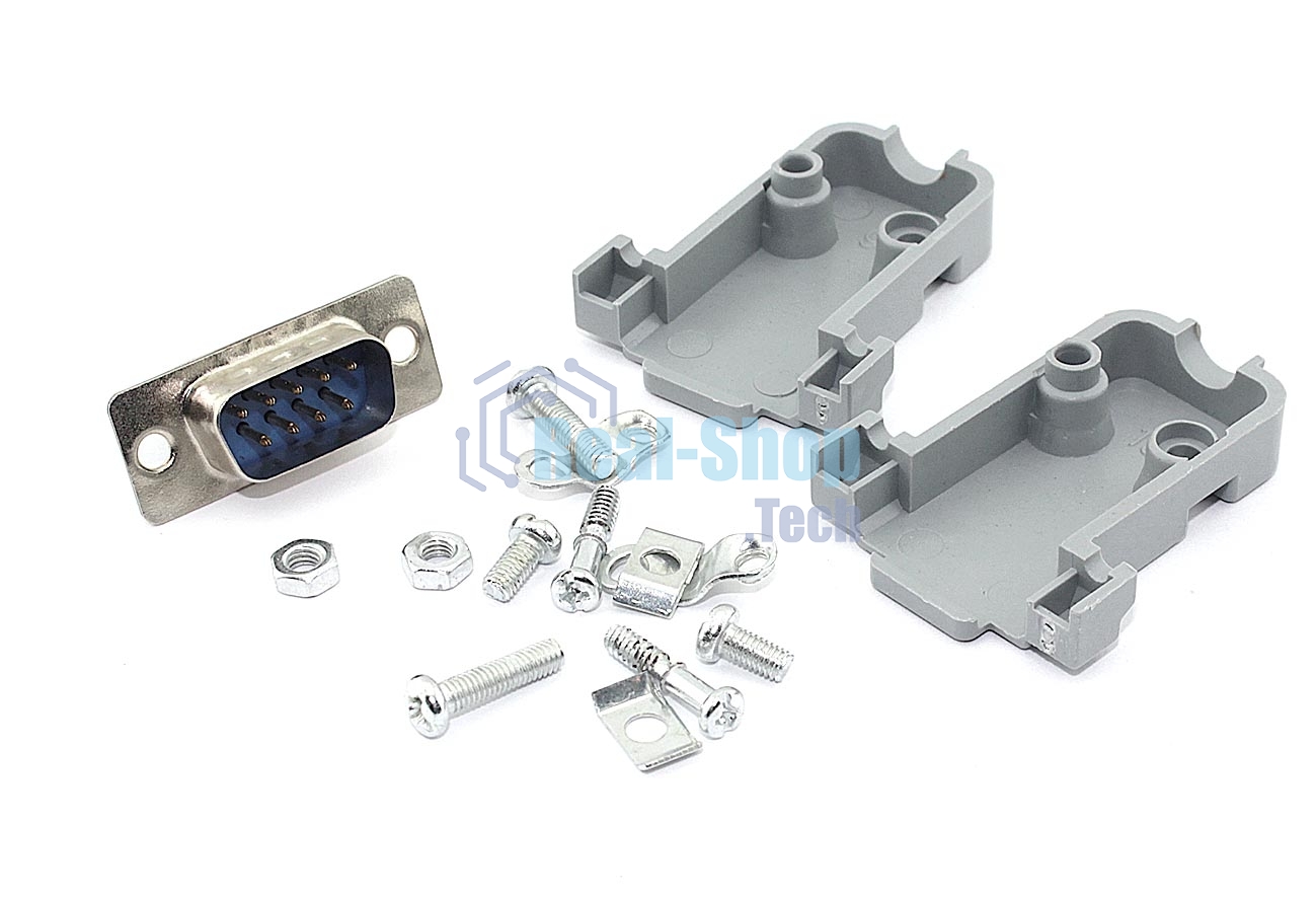 Сборный штекер RS232 DB9 папа