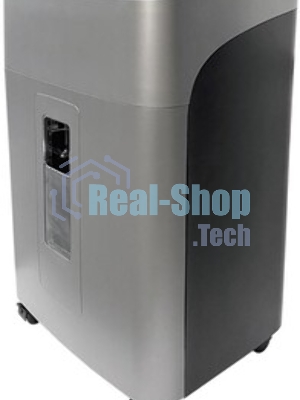Шредер Office Kit SA375 серый/черный с автоподачей (секр.P-4) фрагменты 375лист. 42лтр. скрепки скобы пл.карты CD