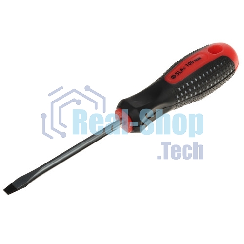 Отвертка Matrix fusion 11423 sl6.0х100 мм crv 3х компонентная рукоятка ''anti slip''