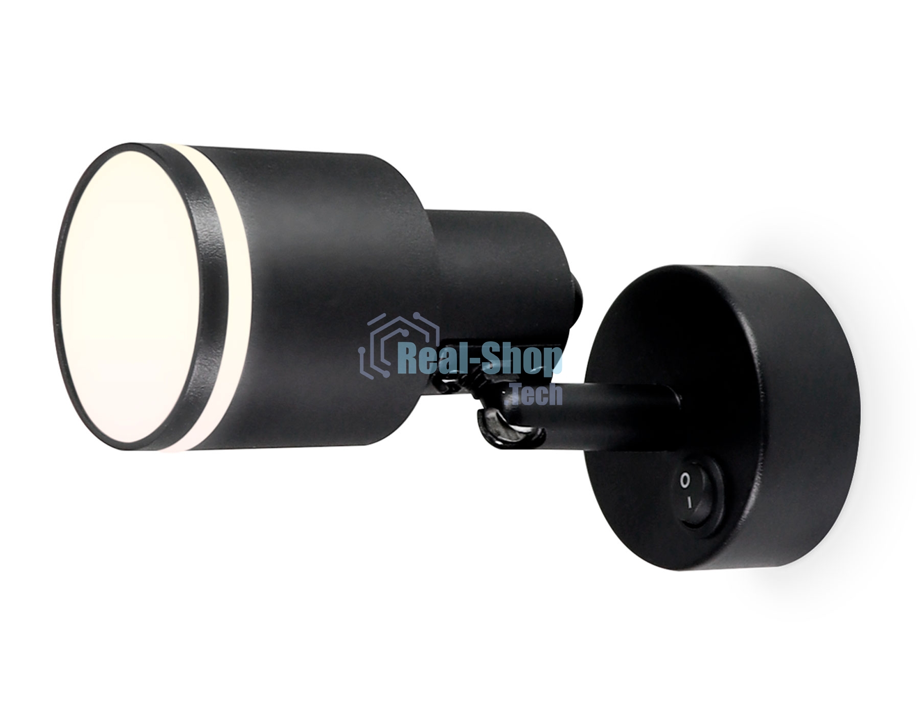 Накладной поворотный спот с выключателем Ambrella light TA1282 BK черный GU10 max 12W 100*55*132