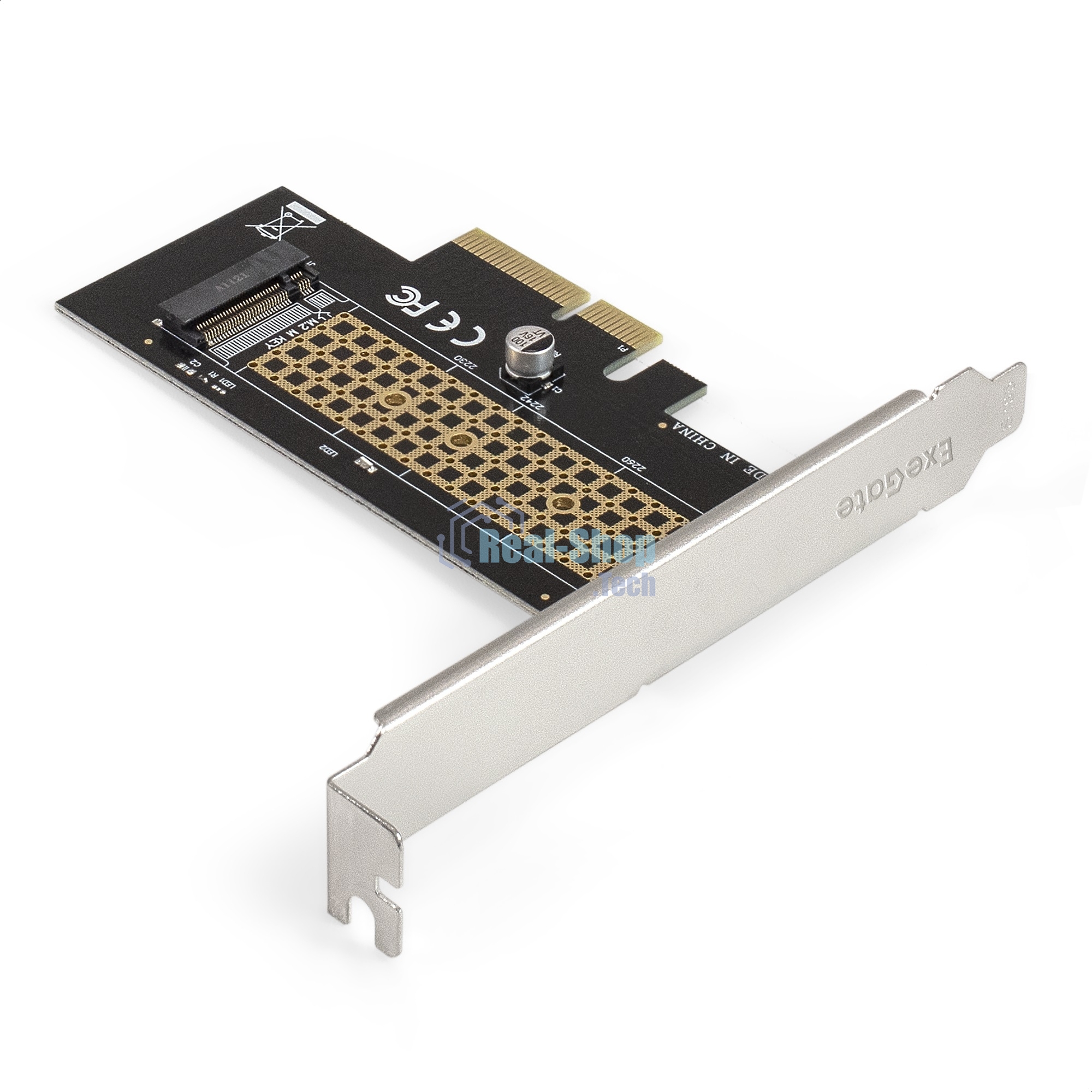 Переходник ExeGate EXE-534 (M.2 M key -> PCI-E x4 v3.0 для установки SSD 2230/2242/2260/2280 M.2 M key в слот PCI-E x4)