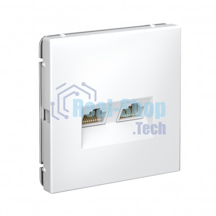 Розетка компьютерная 2-м SE GAL000185 ArtGallery RJ45 + RJ45 кат.5E механизм бел.