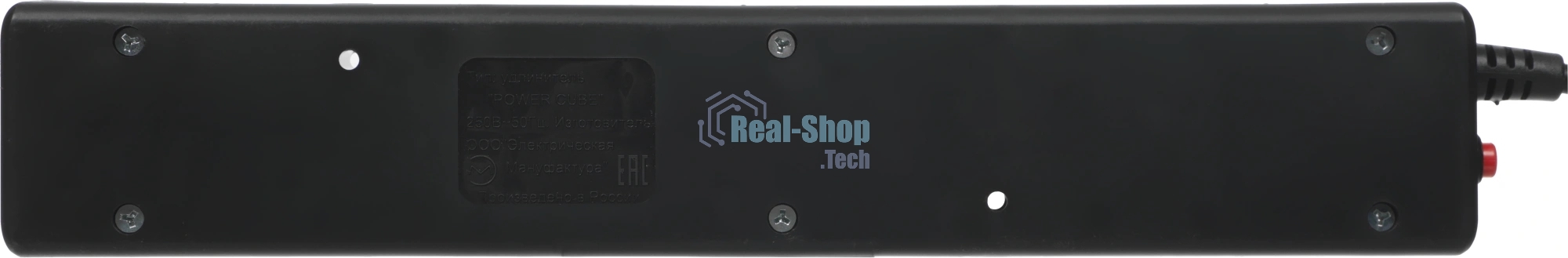 Сетевой фильтр Power Cube SPG5-В1 PC 0,5 м, 5 р, черный 10А, UPS(C14), SPG5-В1