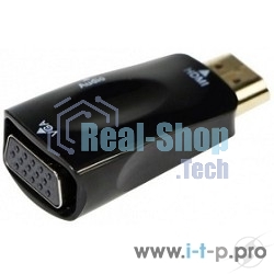Переходник HDMI-VGA Cablexpert A-HDMI-VGA-02, 19M/15F, Jack3.5 аудиовыход