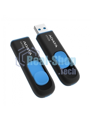 Флешка USB ADATA UV128 (AUV128-32G-RBE), 32Gb, USB 3.0, R/W 100/30, черный/синий