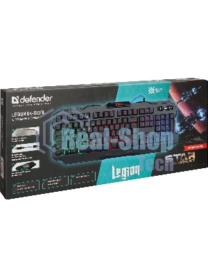Клавиатура проводная Defender Legion GK-010DL RU, USB, черный