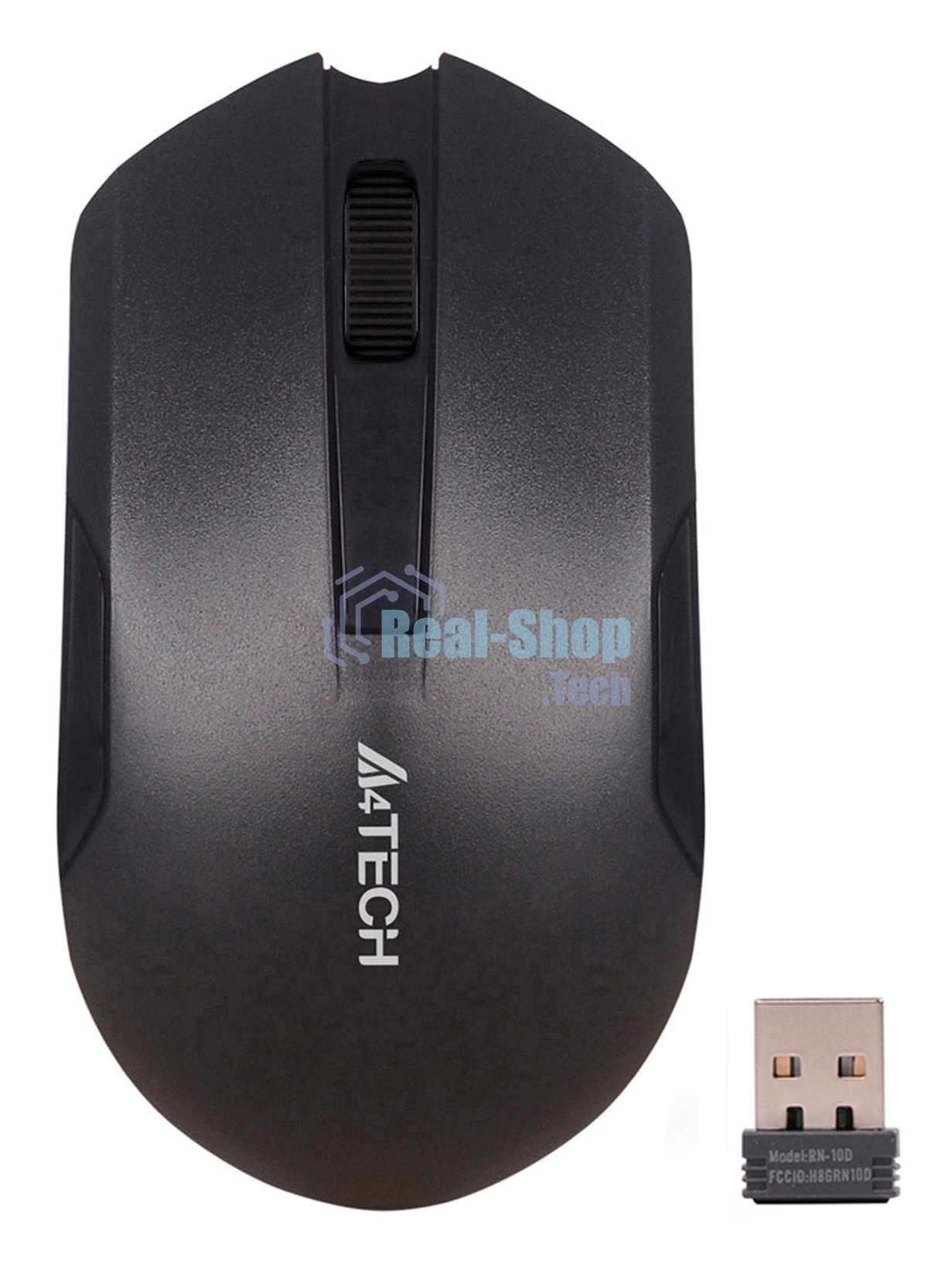 Мышь беспроводная A4Tech G3-200NS черный, 1200 dpi, радиоканал, USB, кнопки - 3