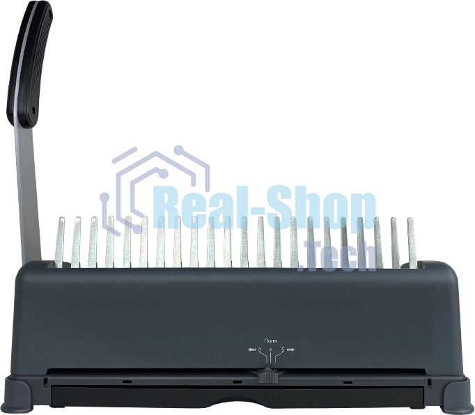 Переплетчик ГЕЛЕОС БП-12 на пластиковую пружину, А4, ручная перфорация 12 листов, переплет макс до 500 л., глубина перфорации 3,5-5,5 мм