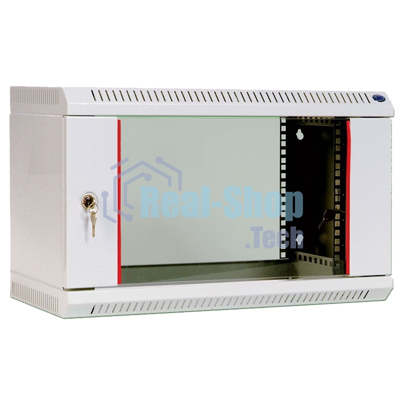 Шкаф телеком. настенный разборный 9U (600х350) дверь стекло (ШРН-Э-9.350) (1 коробка)