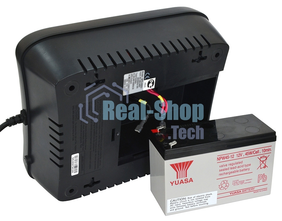 Источник бесперебойного питания Powercom Back-UPS SPIDER, Line-Interactive, LCD, AVR, 550VA/330W, Schuko, USB, черный (1456259)