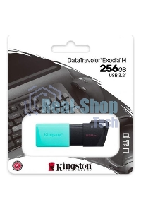 Флешка USB Kingston 256Gb DataTraveler DTXM DTXM/256Gb USB 3.2 черный/зеленый