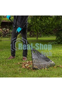 Грабли веерные пластиковые Palisad, 620х1750 мм, 27 плоских зубьев, алюминиевый черенок,