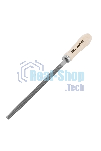 Напильник Сибртех, 200 мм, трехгранный, деревянная ручка