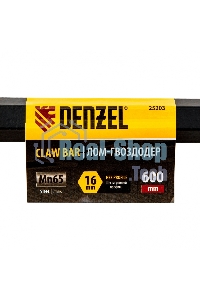Лом-гвоздодер Denzel 600 мм, шестигранный 16 мм, окрашенный, сталь 65