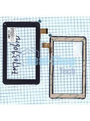 Сенсорное стекло (тачскрин) FM703906KD, черное