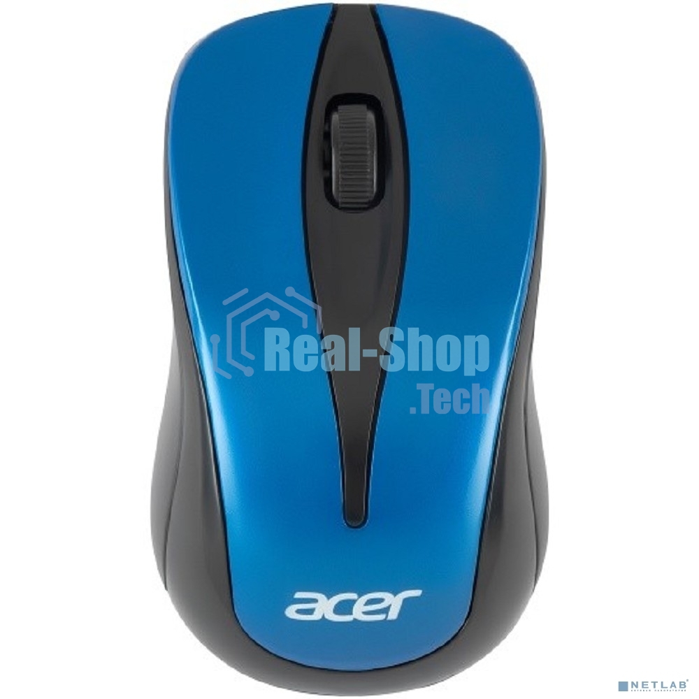 Мышь беспроводная Acer OMR132 синий/черный, 1000 dpi, радиоканал, USB, кнопки - 3