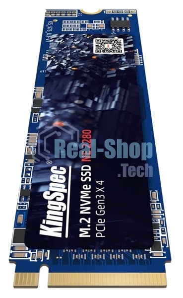 Накопитель SSD KingSpec NE-512, 512Gb, M.2 2280, PCIe 3.0 x4, NVMe, R/W 2400/1700