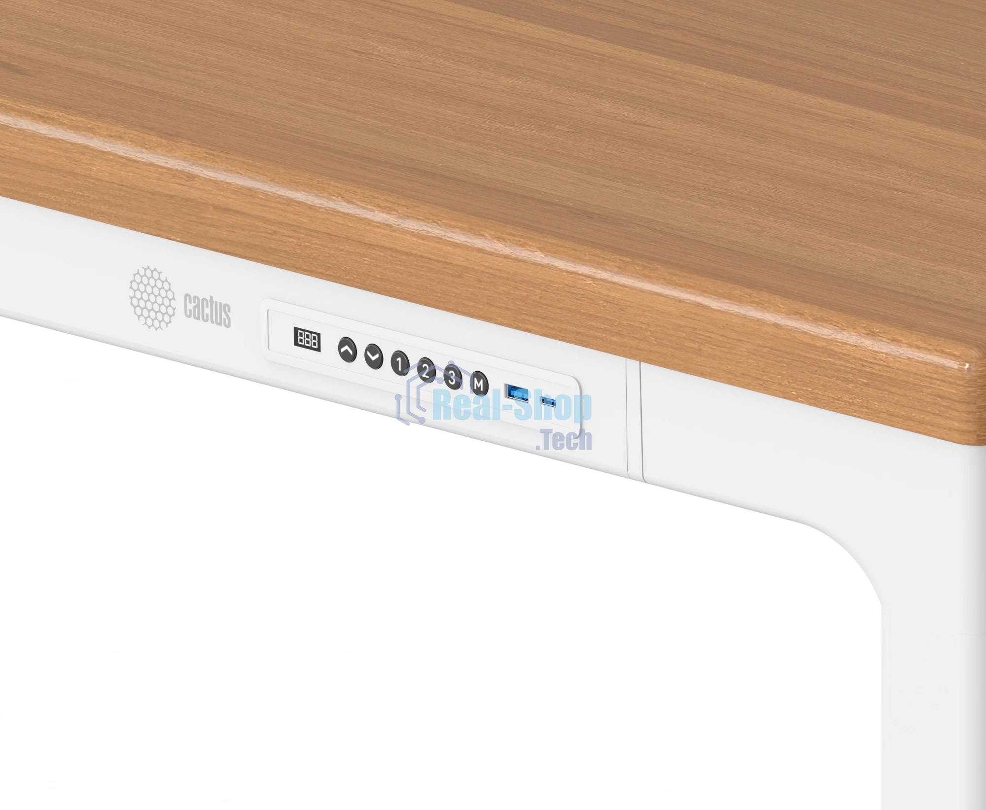 Стол компьютерный Cactus CS-ET-WWD столешница МДФ, белый дуб молочный каркас белый