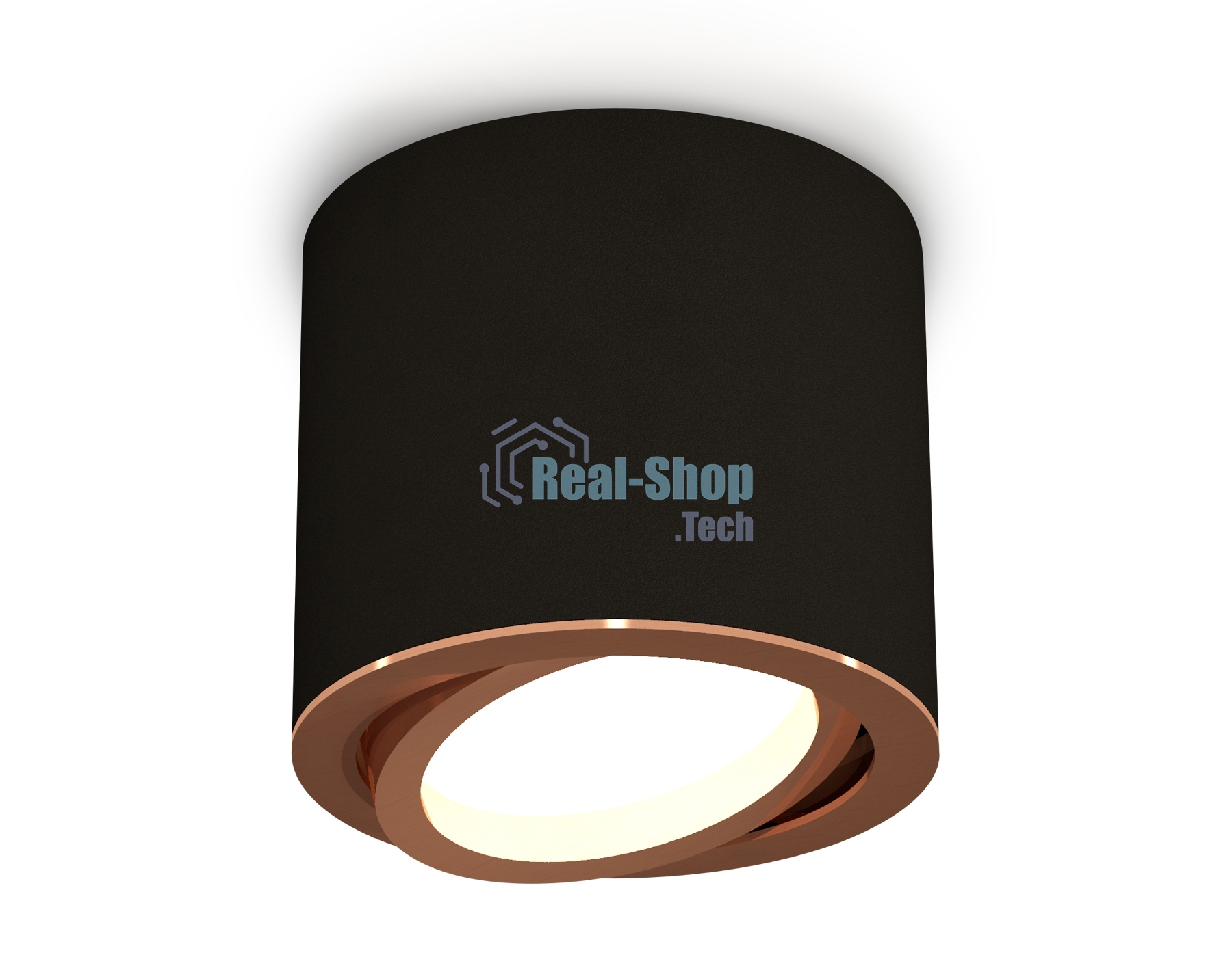 Светильник Ambrella Light XS7402004 SBK/PPG черный песок/золото розовое полированное MR16 GU5.3 (C7402, N7005)