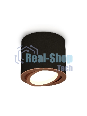 Светильник Ambrella Light XS7402004 SBK/PPG черный песок/золото розовое полированное MR16 GU5.3 (C7402, N7005)