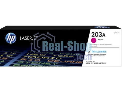 Картридж лазерный HP CF543A (HP 203A) пурпурный для HP LaserJet M254/M280/M281 1300 страниц.