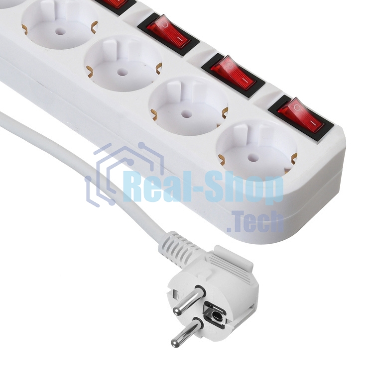 Сетевой фильтр Buro 500SH-5-SW-W 5 м (5 розеток) белый (коробка)