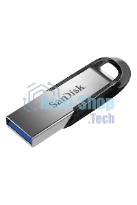 Флешка USB Sandisk CZ73 Cruzer Ultra Flair (SDCZ73-128G-G46), 128Gb, USB 3.0, R/W 150/45, серебристый/черный